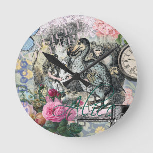 Horloge Ronde Alice Classique Merveilles Dodo Art Tenniel