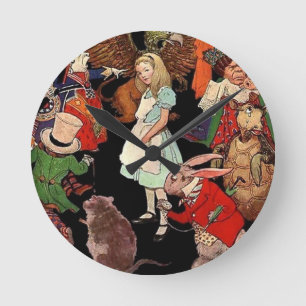 Horloge Ronde Alice in Wonderland