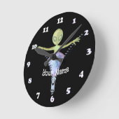 Horloge Ronde Alien à fermeture éclair (Angle)