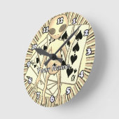 Horloge Ronde Alien Poker  (Angle)