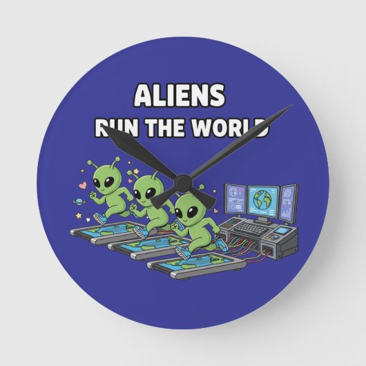 Horloge Ronde Aliens Run the World (Recto)