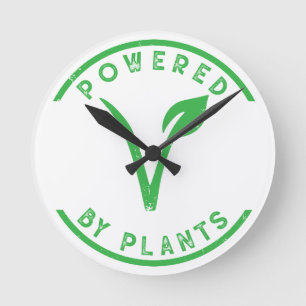 Horloge Ronde Alimenté par les plantes
