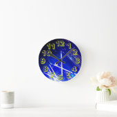 Horloge Ronde Alistra Cyber Punk Neon Rave Blue (Maison)
