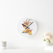 Horloge Ronde Allez la chèvre ! ! (chèvre de dessin animé mignon (Maison)