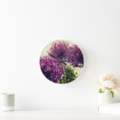 Horloge Ronde Allium pourpre (Maison)