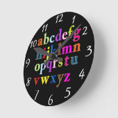 Horloge Ronde Alphabet (Angle)