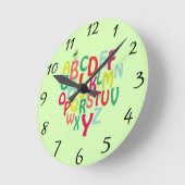 Horloge Ronde Alphabet (Angle)