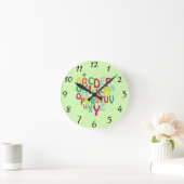 Horloge Ronde Alphabet (Maison)