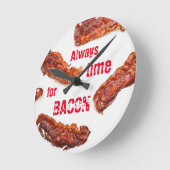 Horloge Ronde Always Time for Bacon Lover Delicious (Angle)