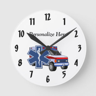 Horloge Ronde Ambulance EMS