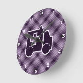 Horloge Ronde Ambulance violette (Angle)