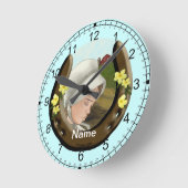 Horloge Ronde Amish Horseshoe Girl (Angle)