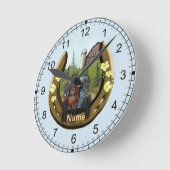 Horloge Ronde Amish Road Trip clock (Angle)