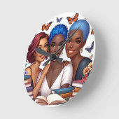 Horloge Ronde Amitié et mots (Angle)