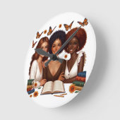 Horloge Ronde Amitié et mots (Angle)