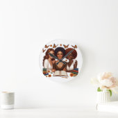 Horloge Ronde Amitié et mots (Maison)