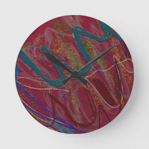 Horloge Ronde Amour Abstrait