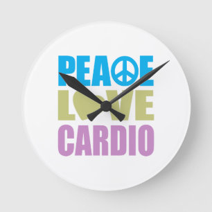 Horloge Ronde Amour de paix cardio-