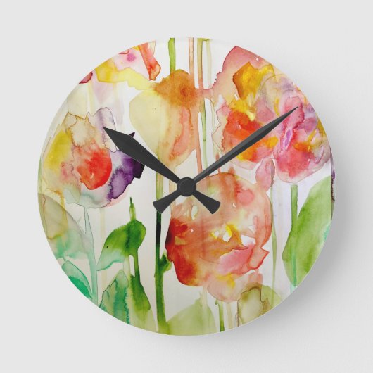 Horloge Ronde amour floral (Recto)