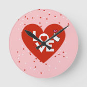 Horloge Ronde Amour Heureuse Sainte-Valentin (Recto)