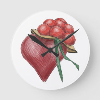 Horloge Ronde Amour noir