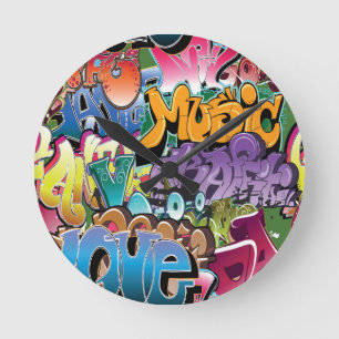 Horloge Ronde Amour pour le graffiti