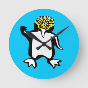 Horloge Ronde AMOUREUX DES ANIMAUX ! Cool mignon PENGUIN