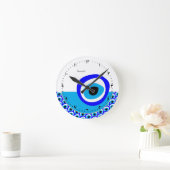 Horloge Ronde Amulet & Evil Eye Talisman, Turkish / Arabic White (Maison)