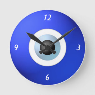 Horloge Ronde Amulette pour écarter l'oeil mauvais