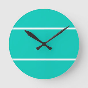 Horloge Ronde Amusants Monnaie Aqua Deux Grandes Accentuation Bl