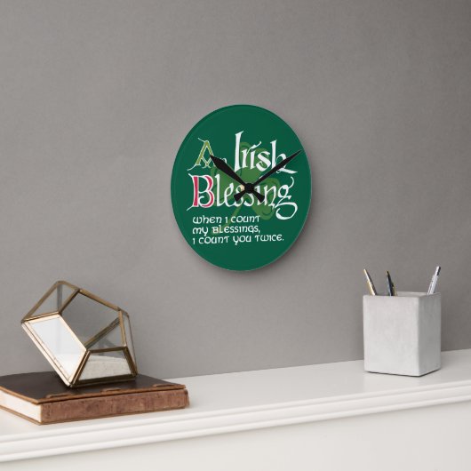 Horloge Ronde An Irish Blessing (Bureau)