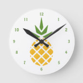 Horloge Ronde Ananas Hawaiin jaune (Recto)