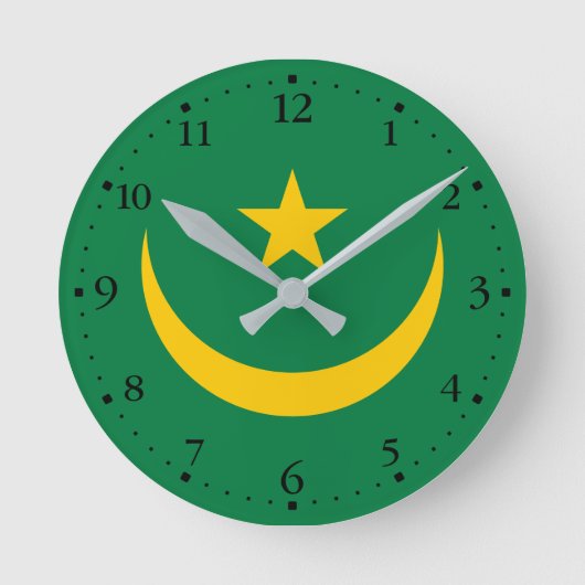 Horloge Ronde Ancien drapeau mauritanien (Recto)