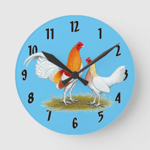 Horloge Ronde Ancien jeu anglais Bantam : Red Pyle
