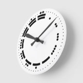 Horloge Ronde Ancien Noir Blanc Maya Numéros Vector Art (Angle)