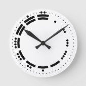 Horloge Ronde Ancien Noir Blanc Maya Numéros Vector Art (Recto)