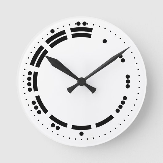 Horloge Ronde Ancien Noir Blanc Maya Numéros Vector Art (Recto)