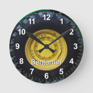 Horloge Ronde Ancien tracteur de ferme