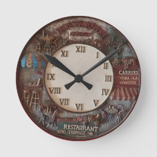 Horloge Ronde Ancienne cuisine rustique