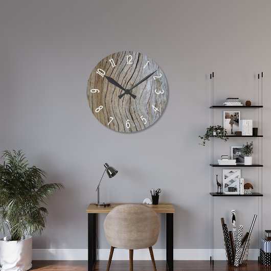 Horloge Ronde Ancienne écorce de cyprès incurvée Faux