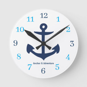 Horloge Ronde Ancre et aventure