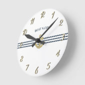 Horloge Ronde Ancre nautique, Corde (Angle)