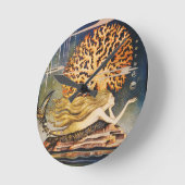 Horloge Ronde Andersen : Dessin de petite sirène (Angle)