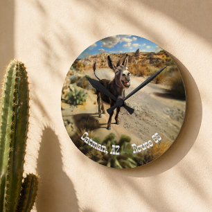 Horloge Ronde Âne souriant, Oatman Arizona, Route 66