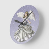 Horloge Ronde Ange de neige (Angle)