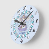 Horloge Ronde ange lily (Angle)