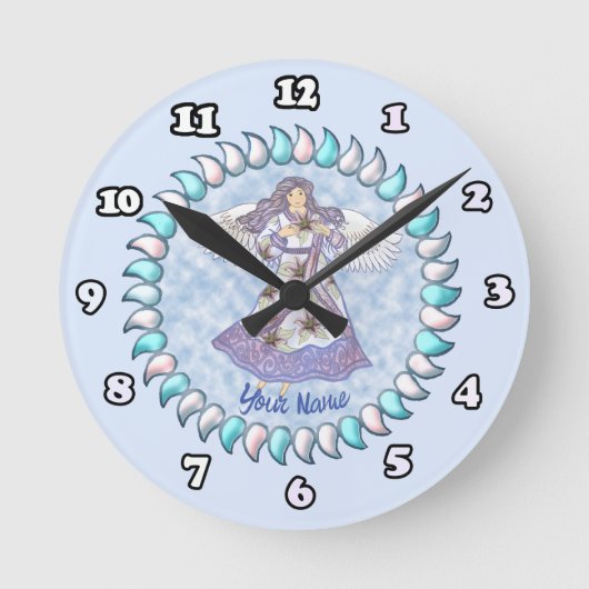 Horloge Ronde ange lily (Recto)