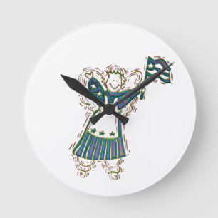Horloge Ronde Ange patriotique