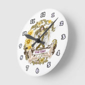 Horloge Ronde Angel de croix de marguerite (Angle)