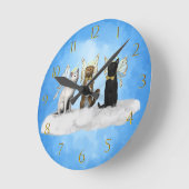 Horloge Ronde Angel Kitty Choir Sitting (Angle)
